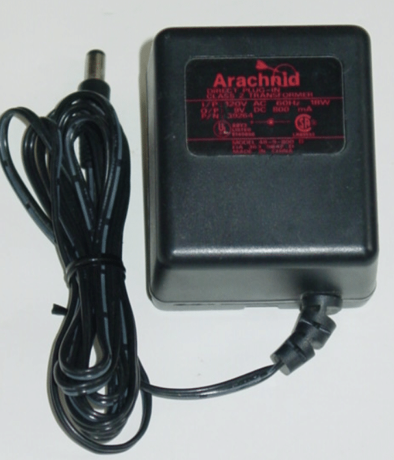New Arachnid 39264 AC Adapter 48-9-800 9V DC 800mA